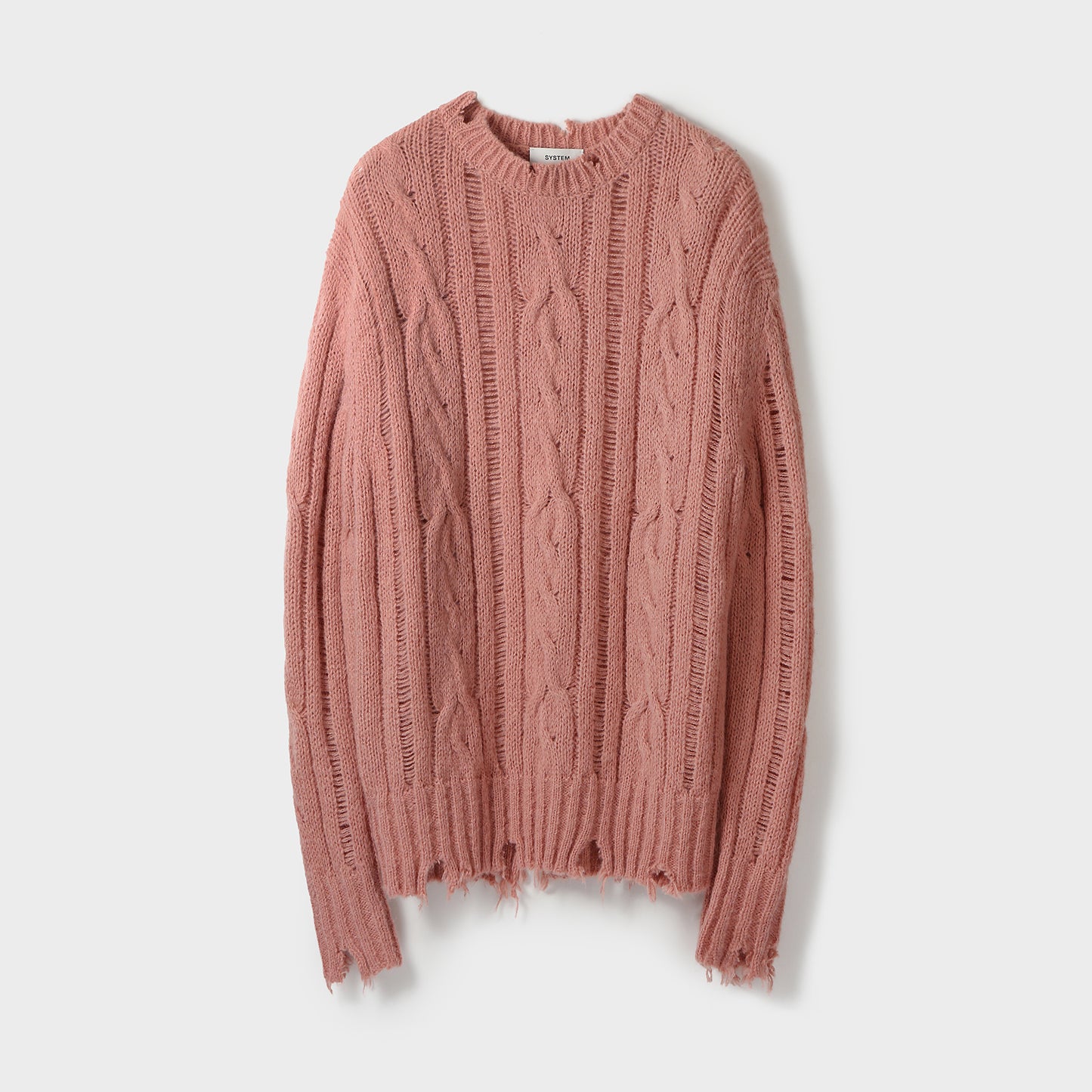 DISTRESSED KNIT PULLOVER