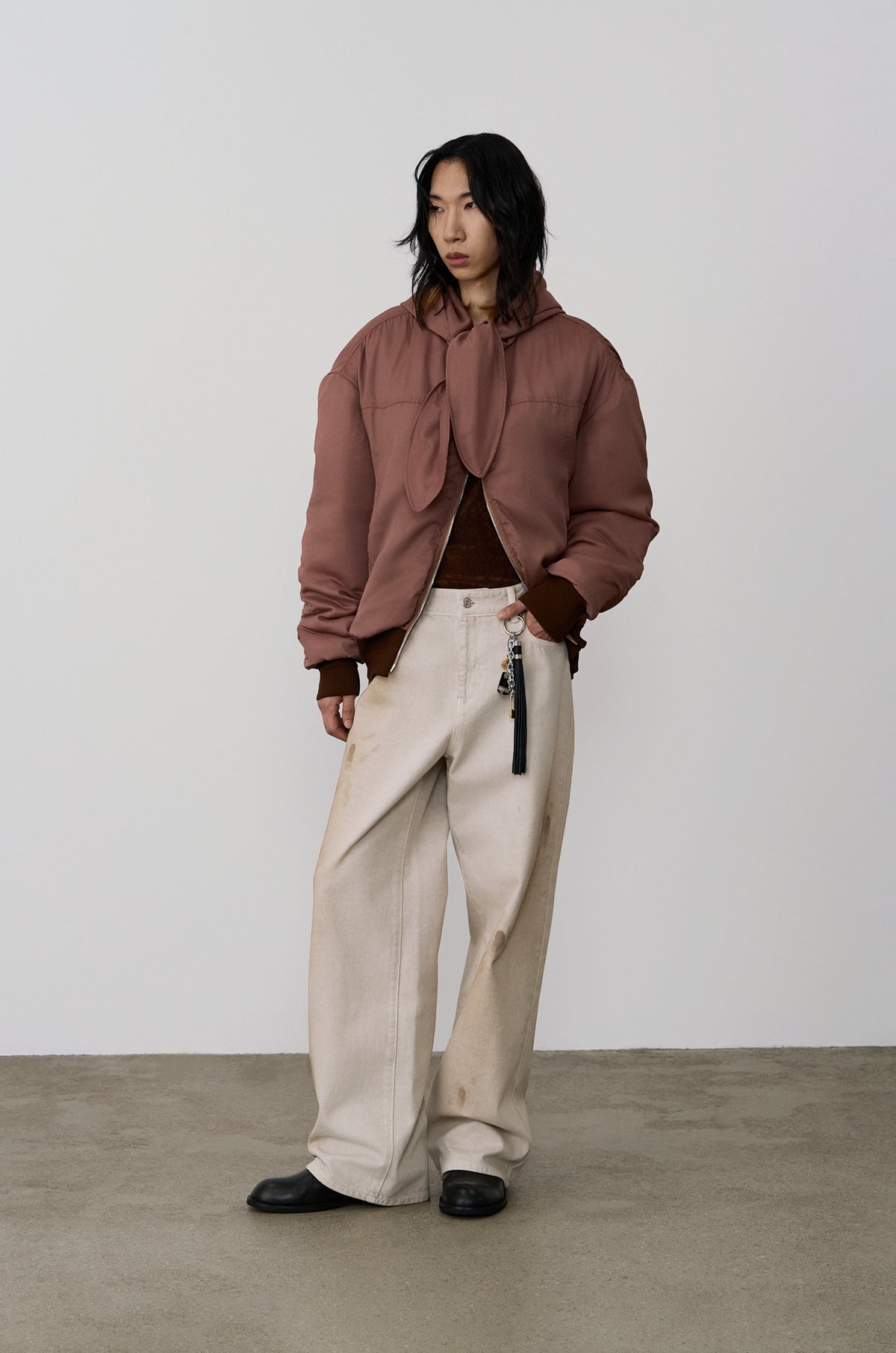 DIRTY DYED WIDE DENIM PANTS
