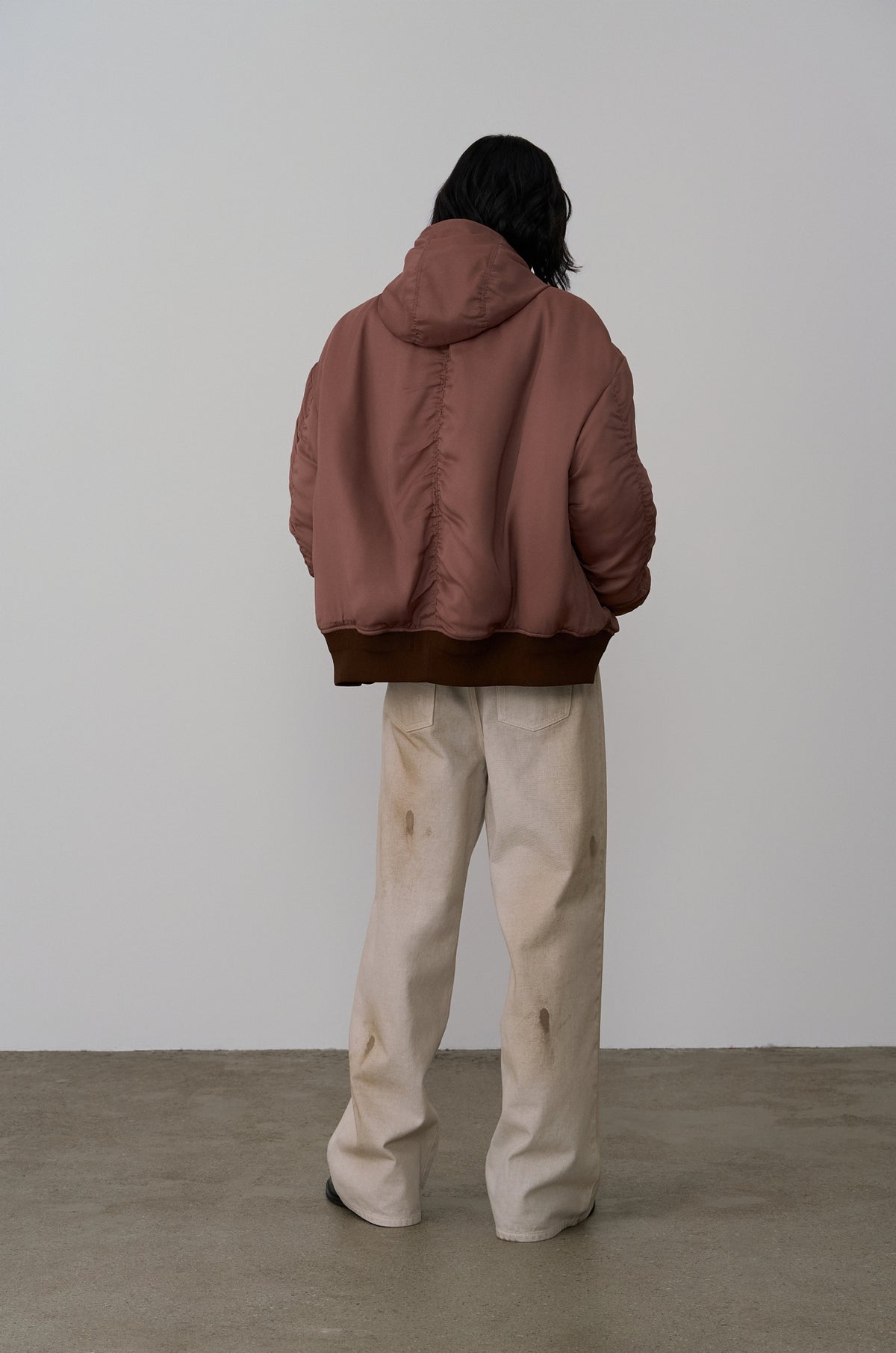 DIRTY DYED WIDE DENIM PANTS