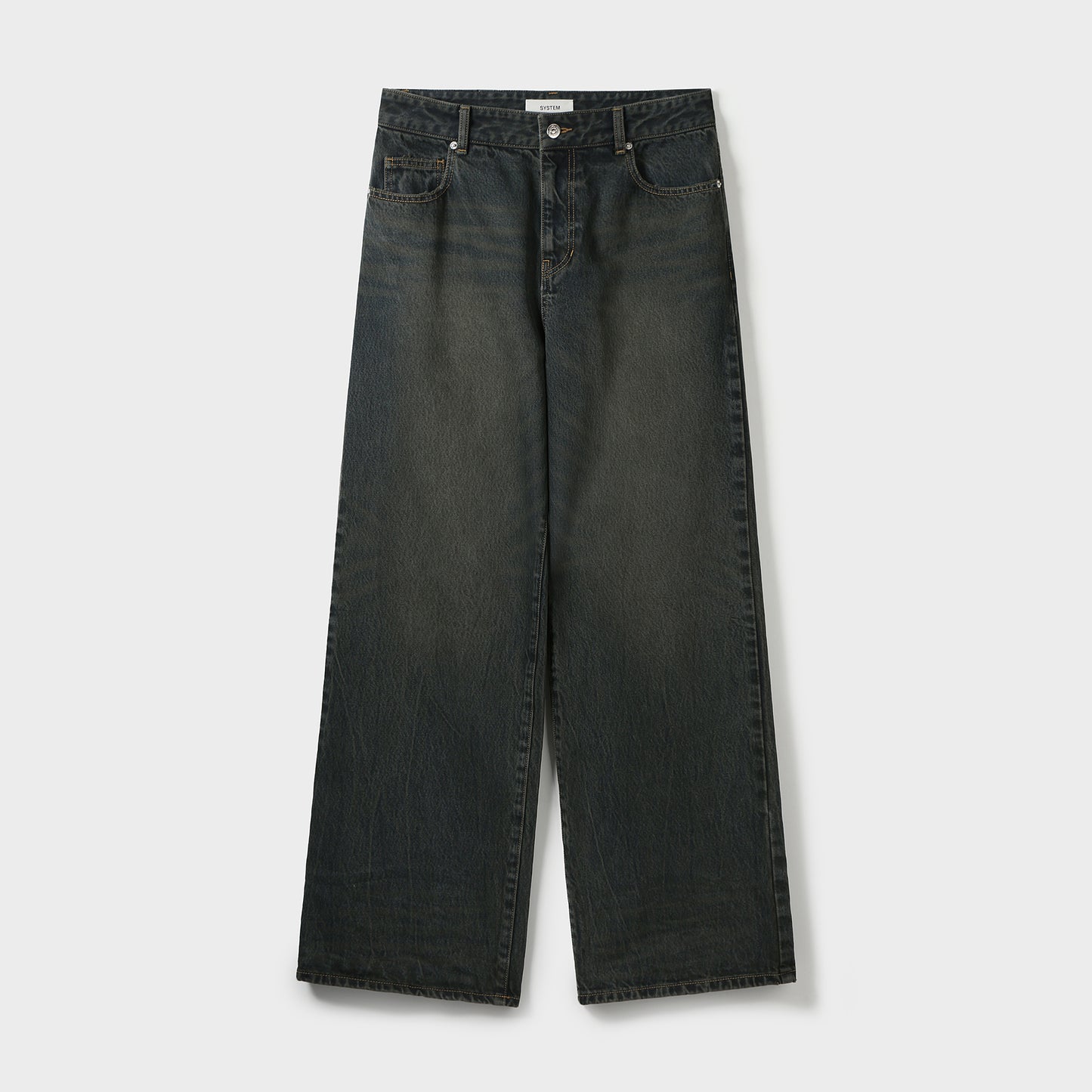 OVER DYEING WIDE DENIM PANTS