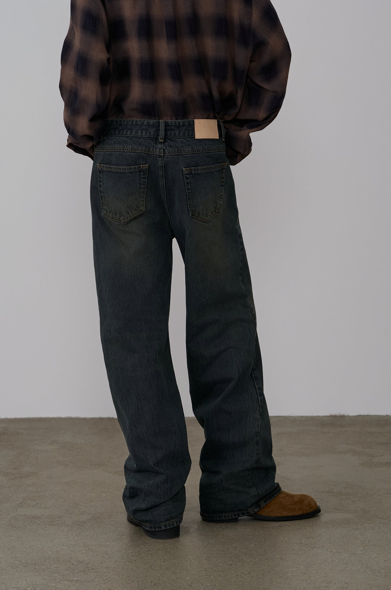 OVER DYEING WIDE DENIM PANTS