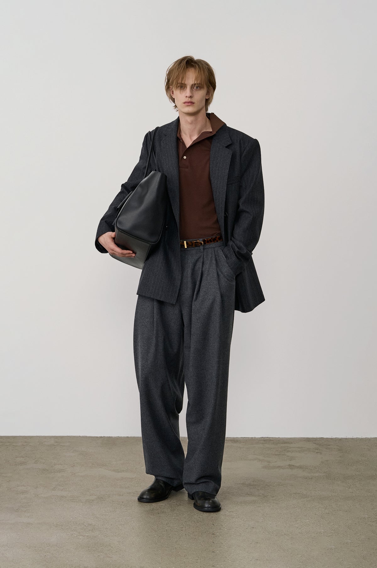 ASYMMETRIC-COLLAR POLO SHIRT