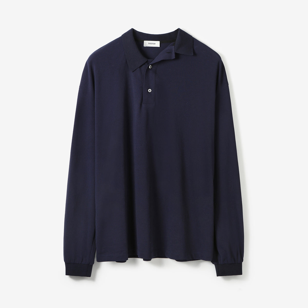 ASYMMETRIC-COLLAR POLO SHIRT