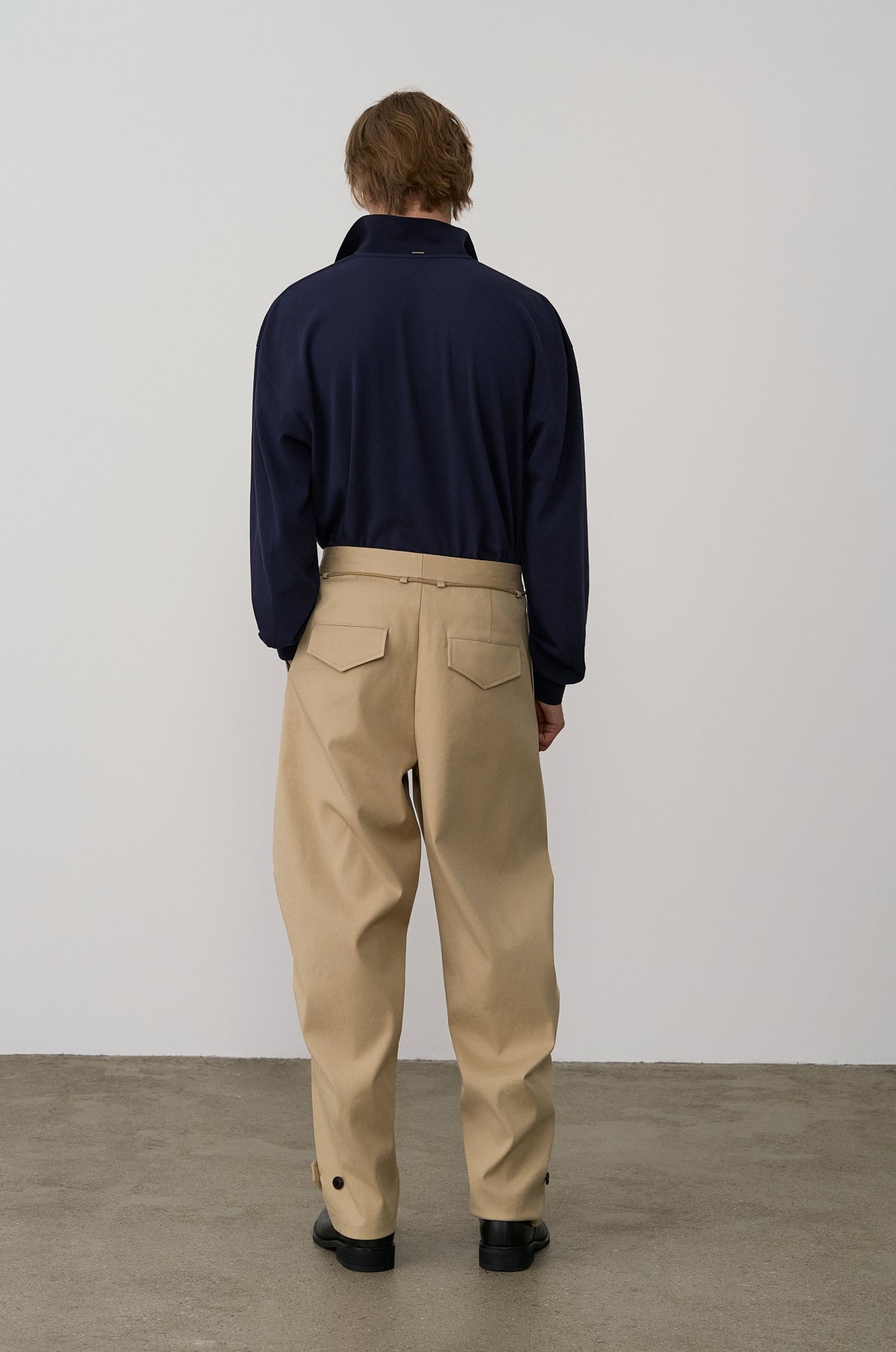 ASYMMETRIC-COLLAR POLO SHIRT