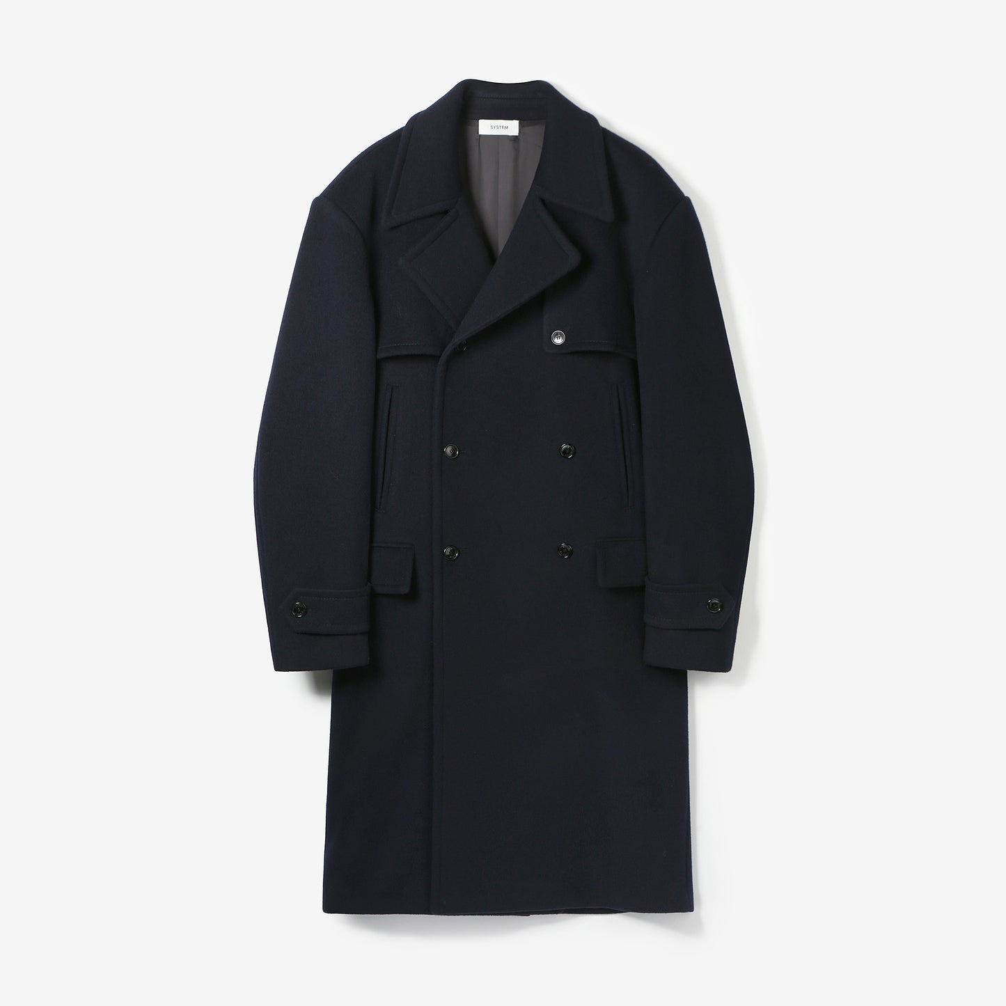 WOOL DOUBLE-BREASTED TRENCH COAT