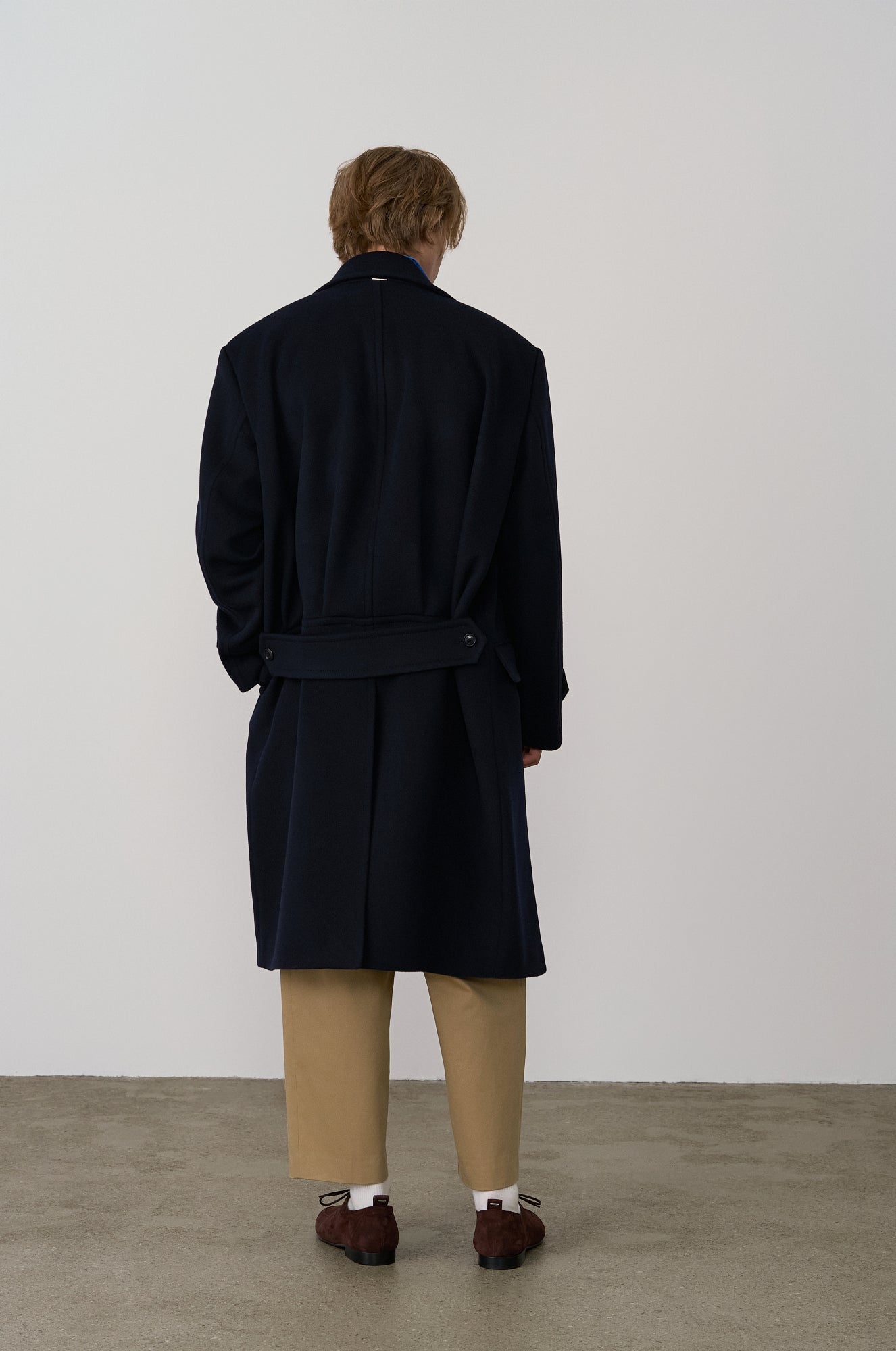 WOOL DOUBLE-BREASTED TRENCH COAT