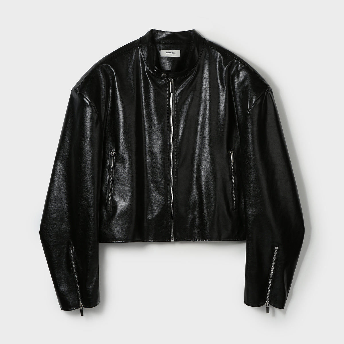 ZIP-UP DETAIL COATED JACKET