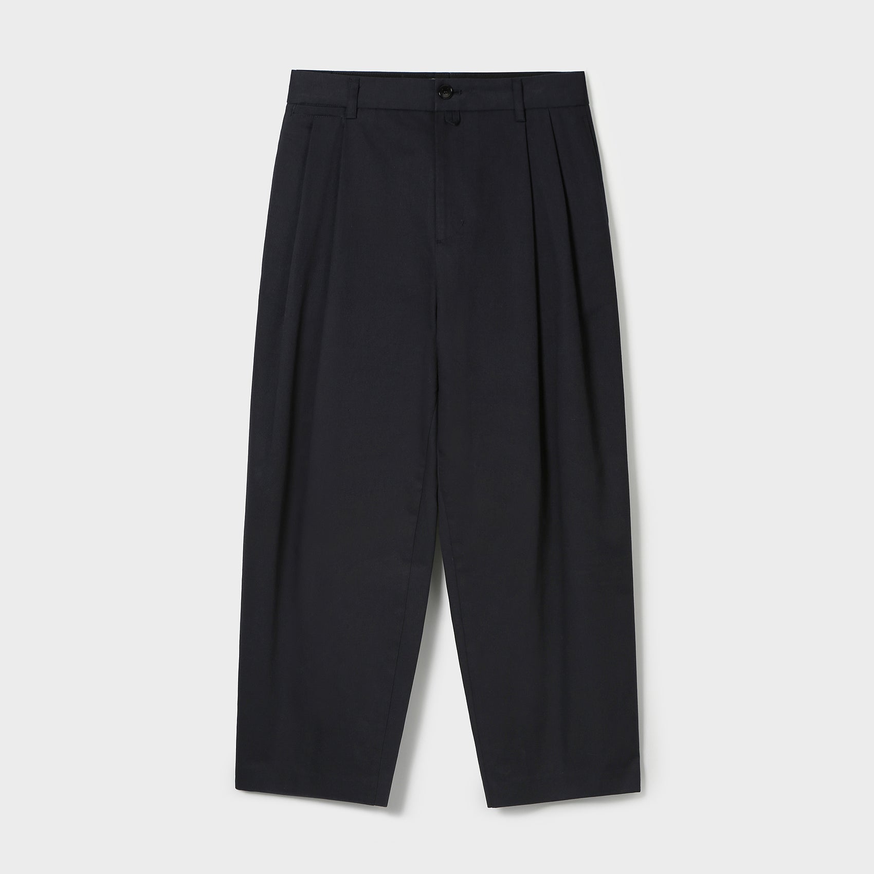 COTTON DOUBLE TUCKED PANTS