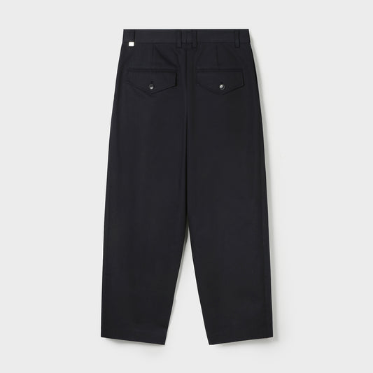 COTTON DOUBLE TUCKED PANTS