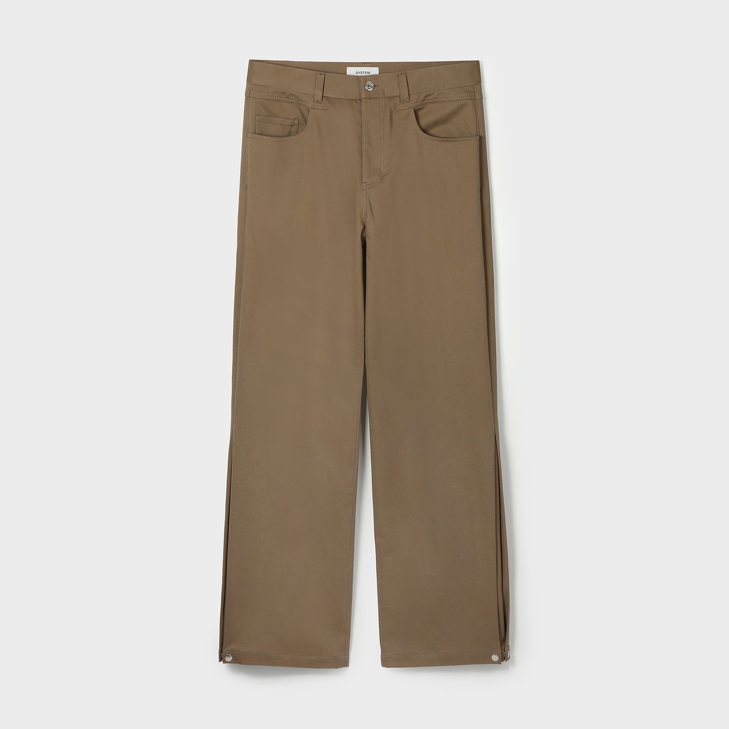 SIDE-PLEATED HEM PANTS