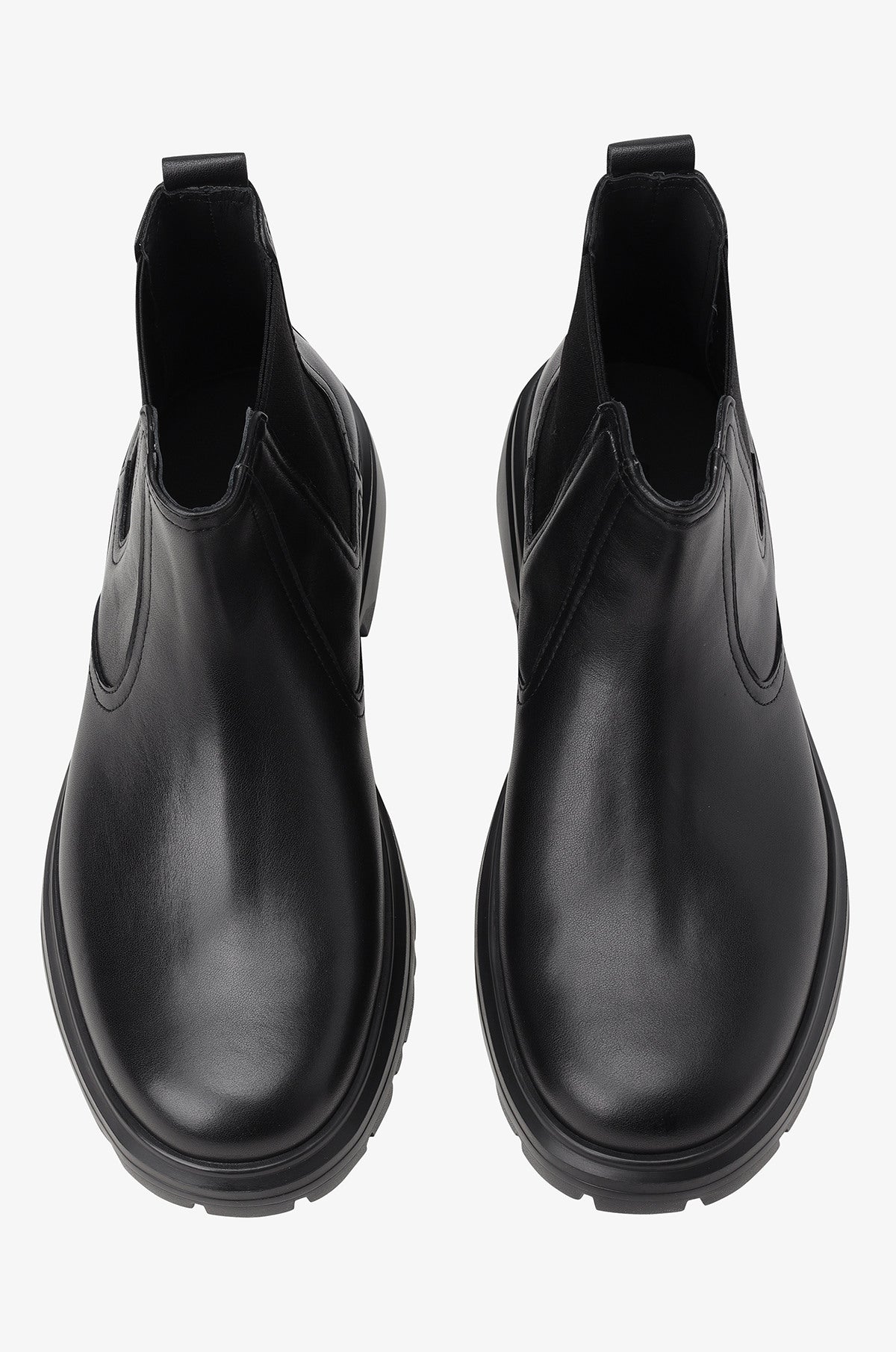 LEATHER PLATFORM CHELSEA BOOTS