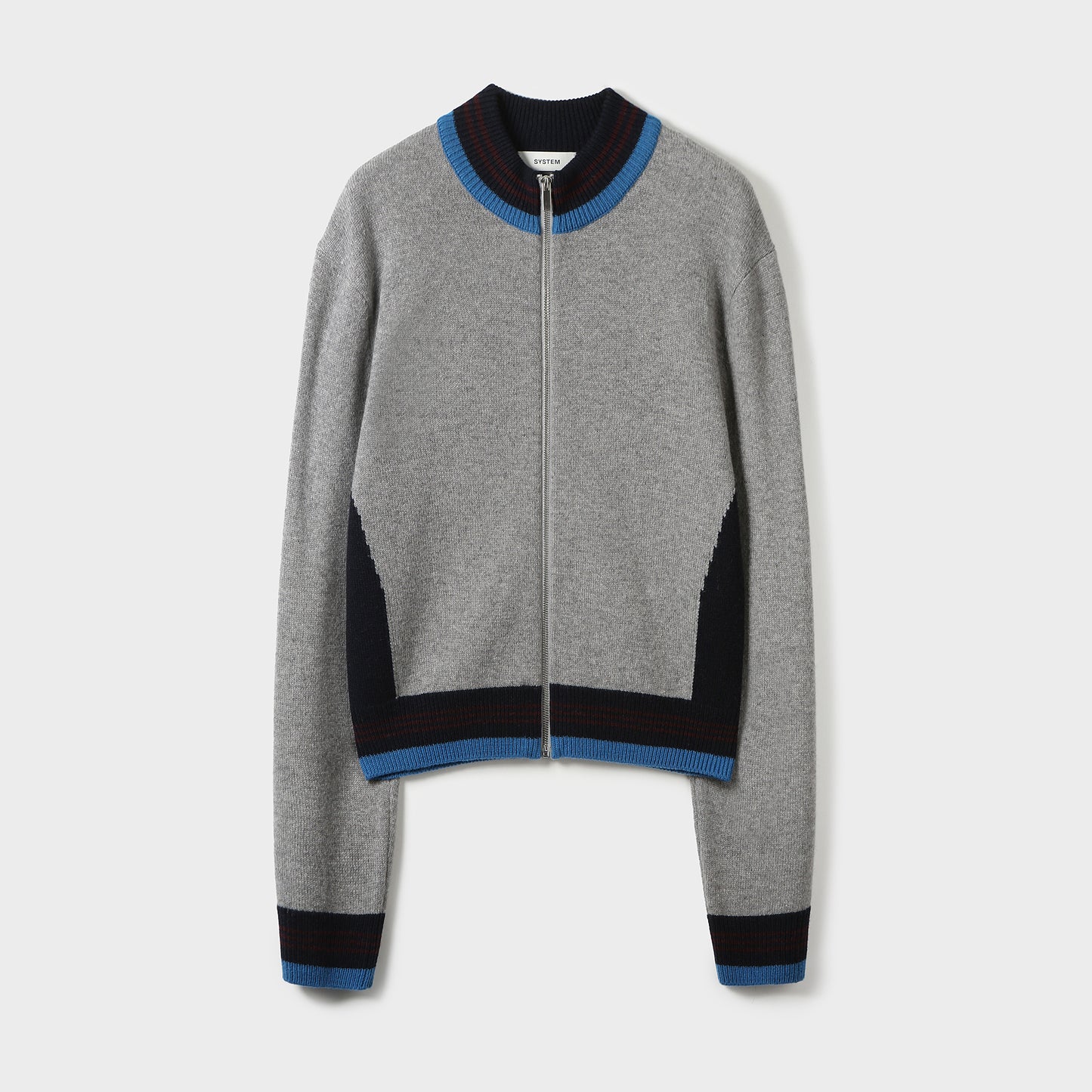ROUND ZIP-UP KNIT CARDIGAN