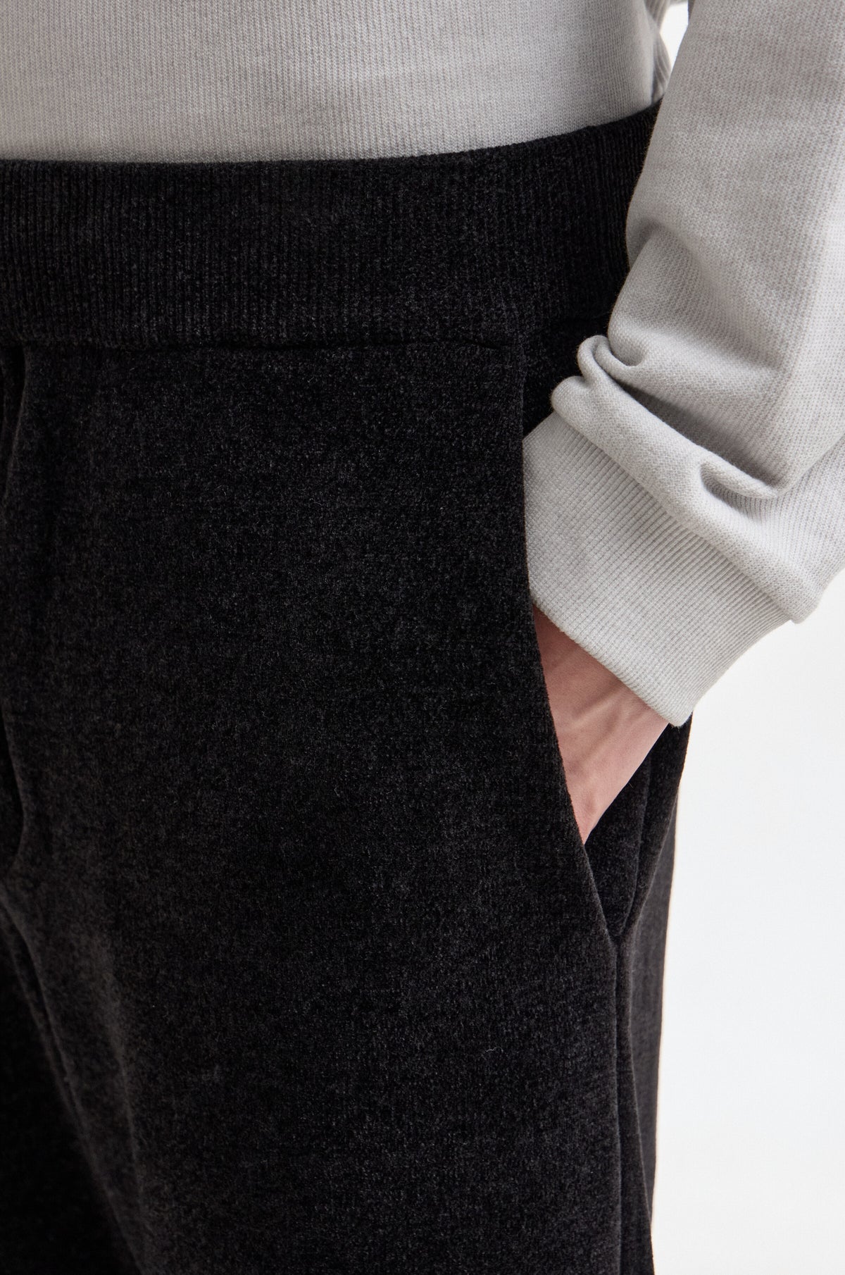 FLOCKED TRACK PANTS