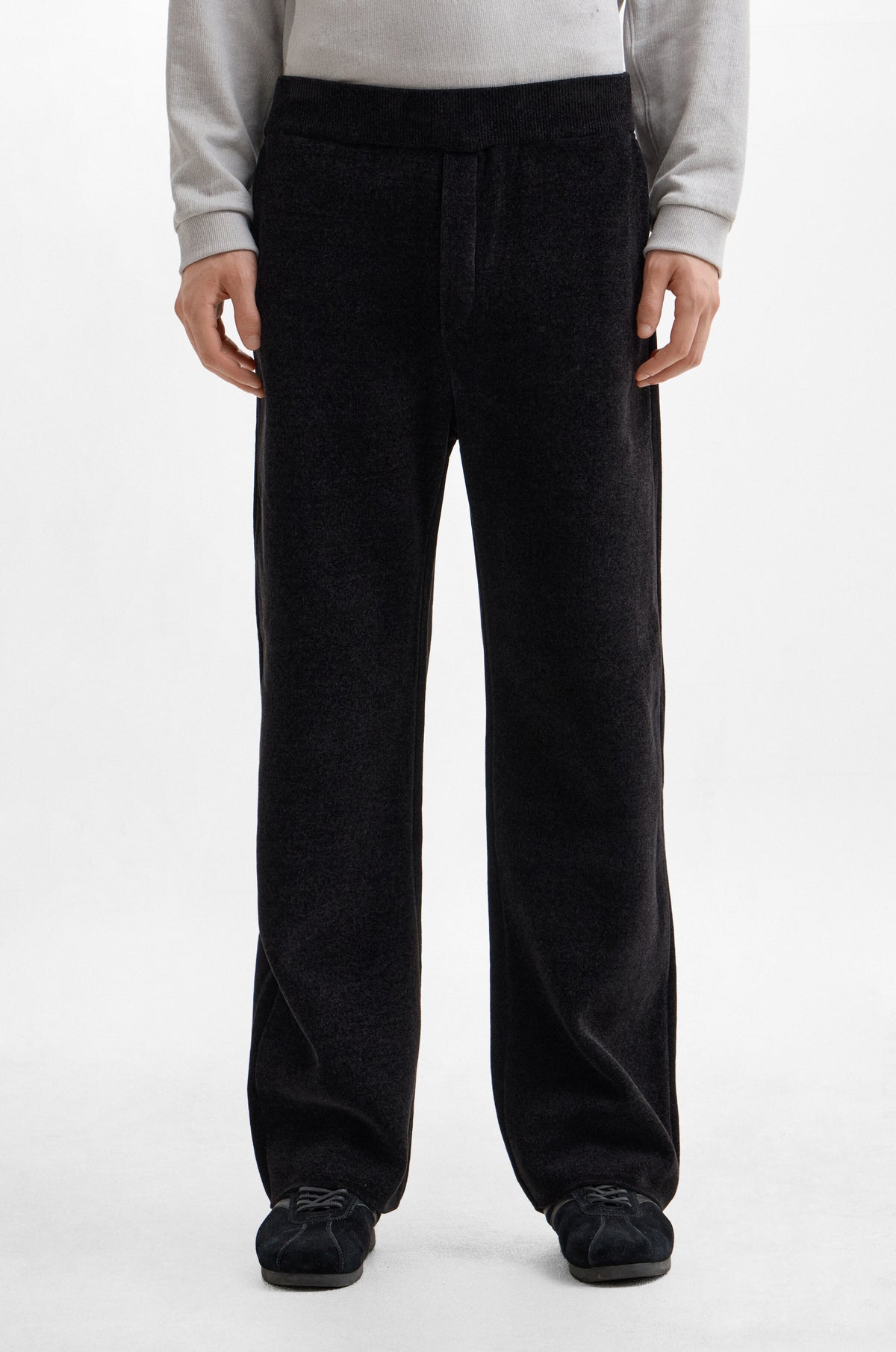 FLOCKED TRACK PANTS