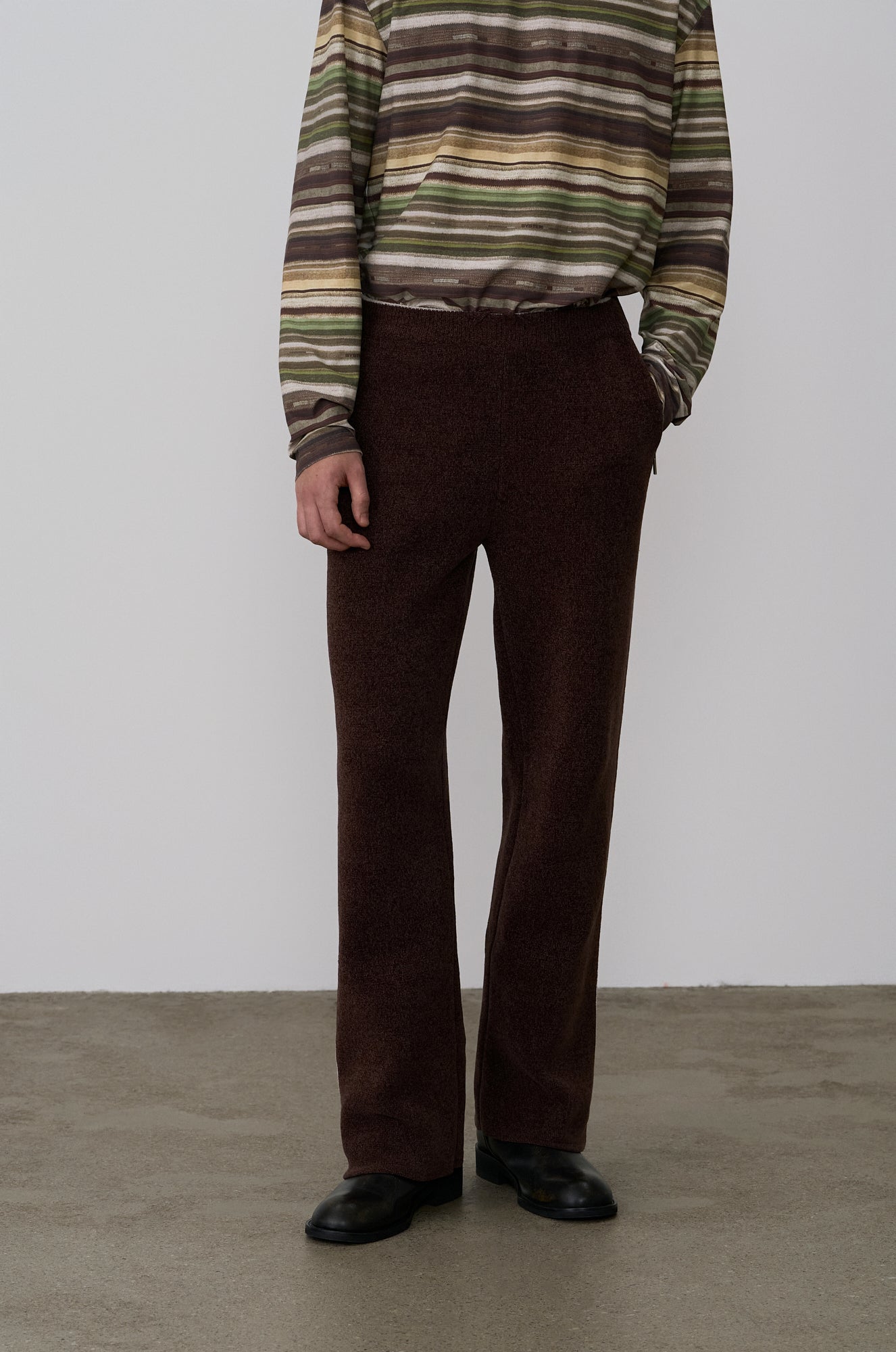 VELVET KNIT TRACK PANTS