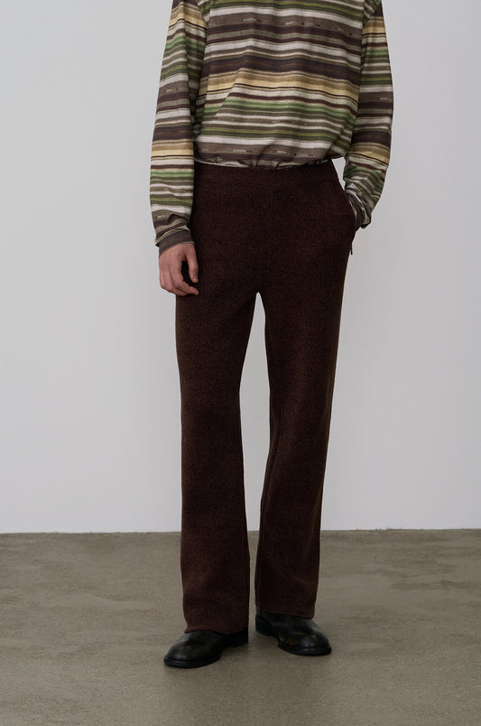 VELVET KNIT TRACK PANTS