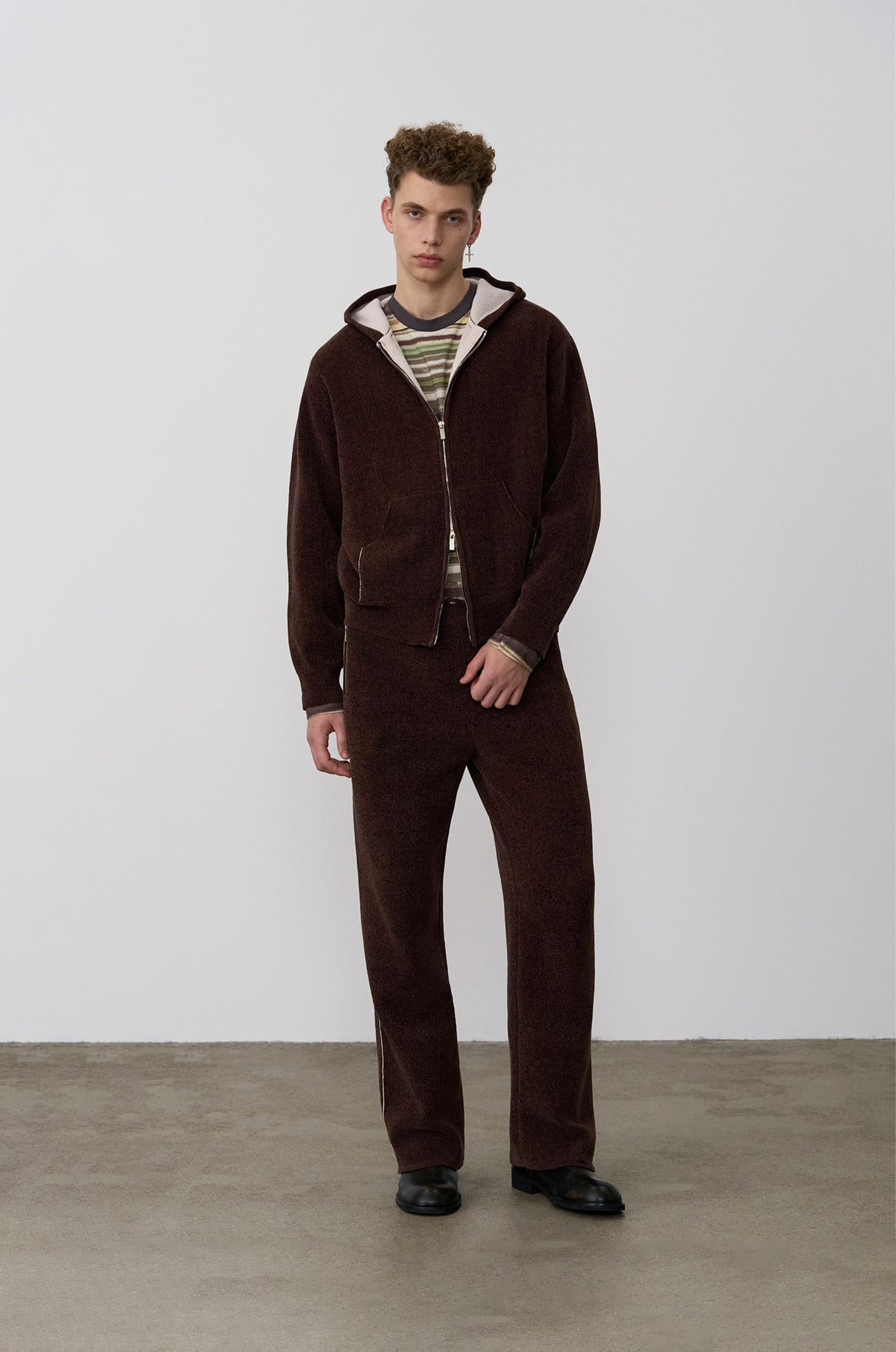 VELVET KNIT TRACK PANTS