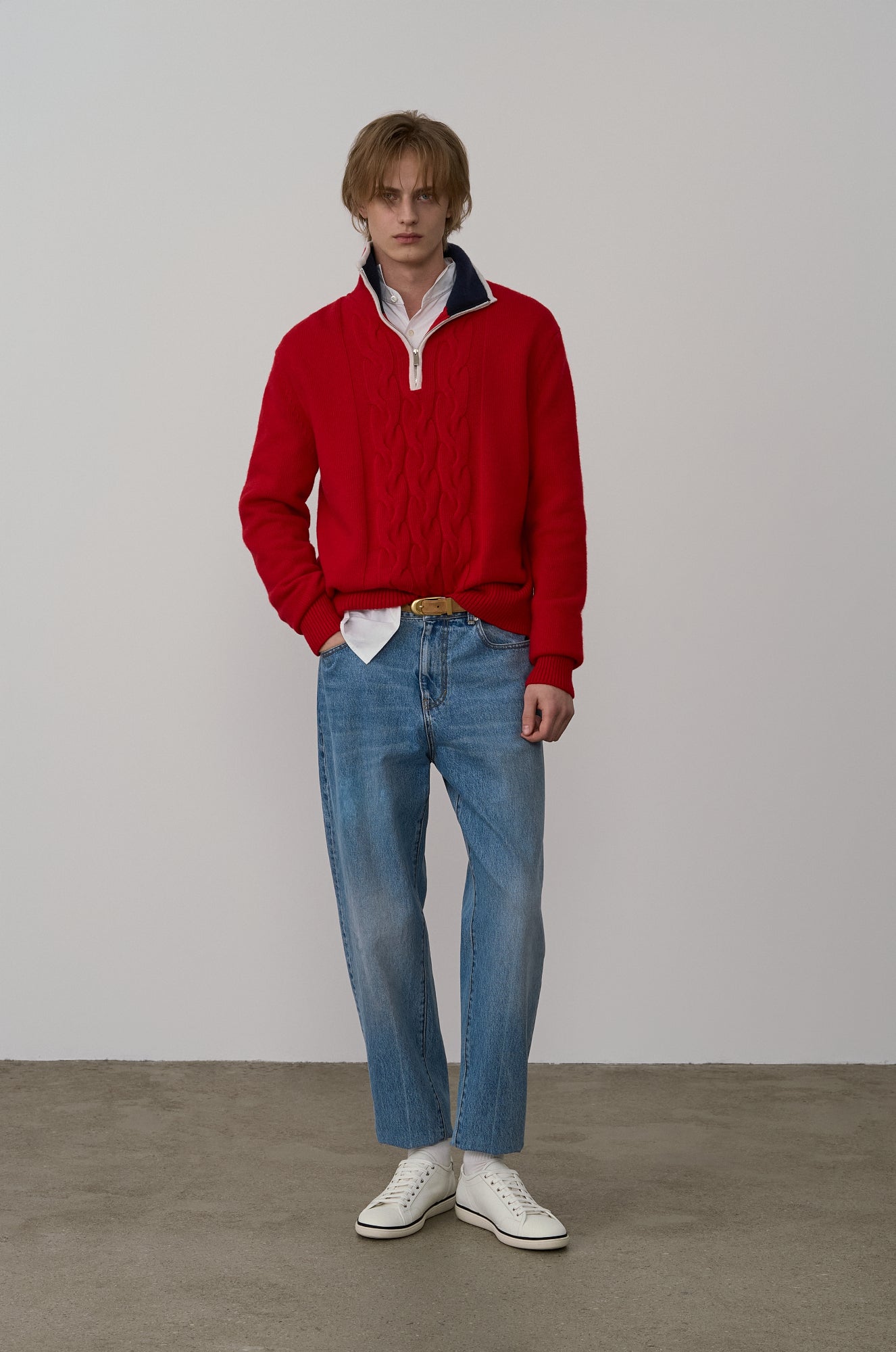 QUARTER ZIP KNIT PULLOVER