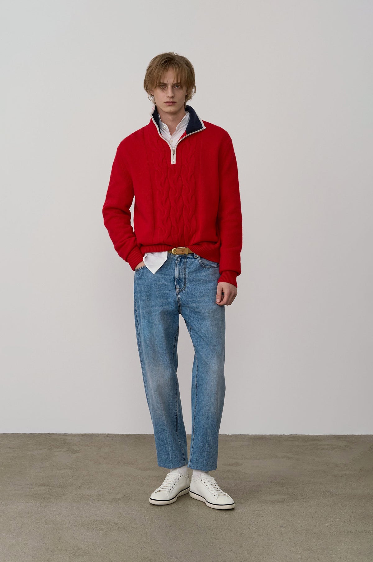 QUARTER ZIP KNIT PULLOVER