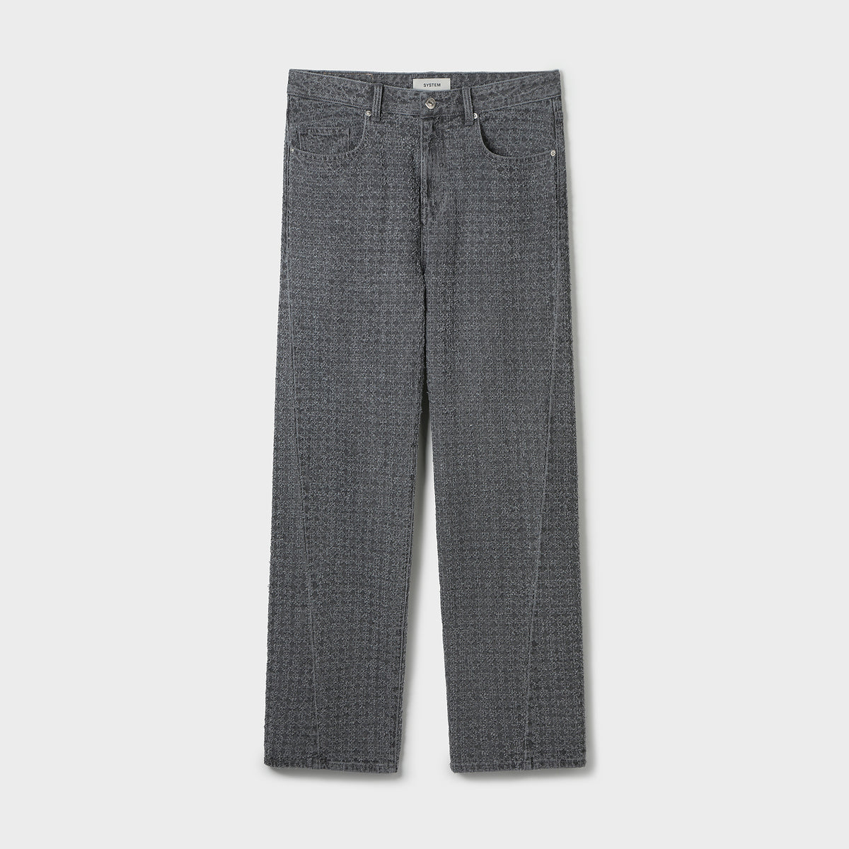 TEXTURED DENIM PANTS