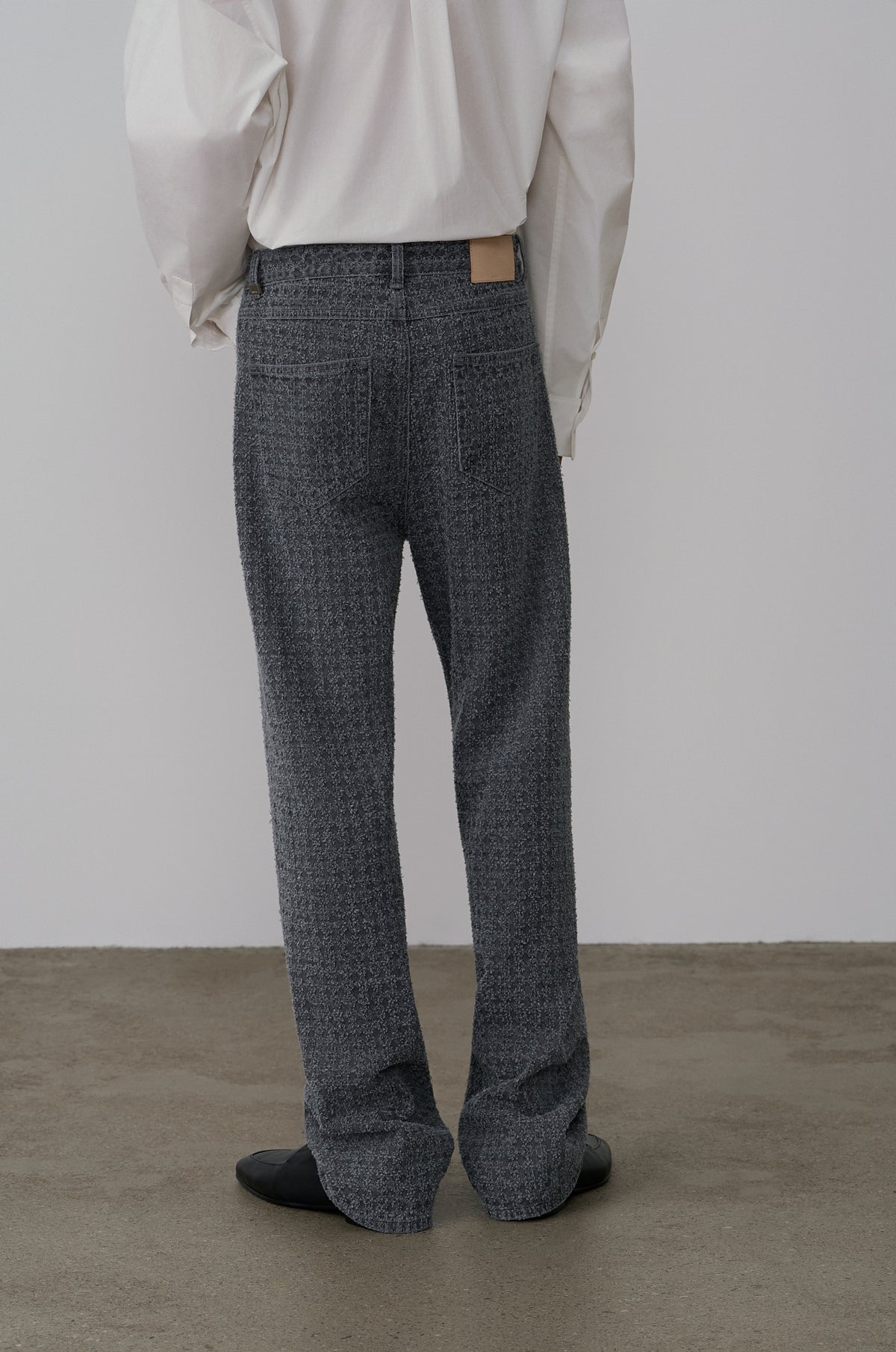 TEXTURED DENIM PANTS