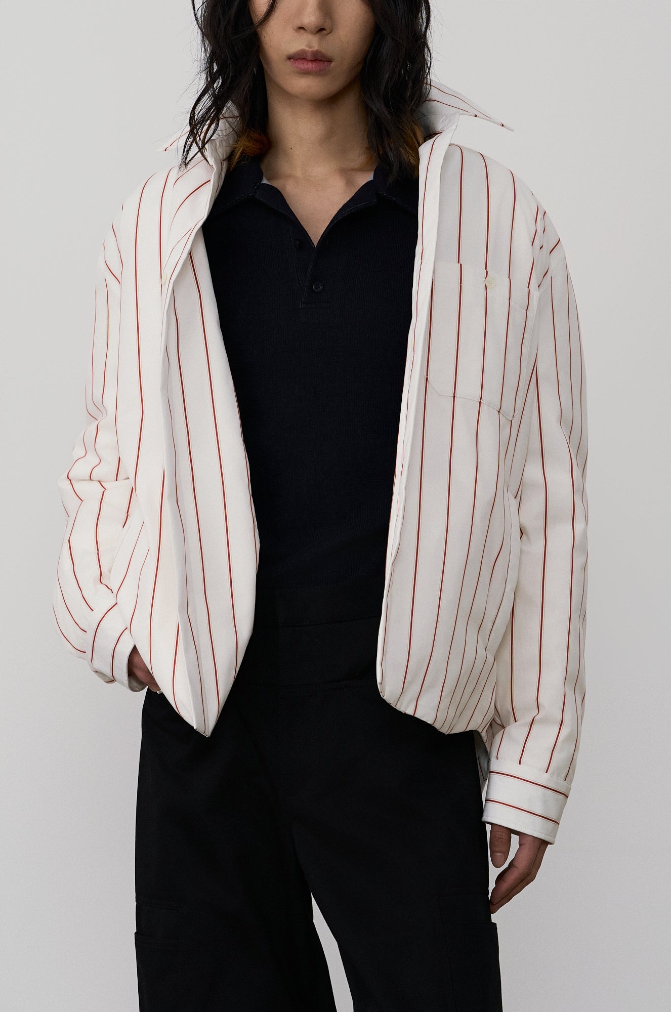 SHIRT DETAIL DOWN JACKET