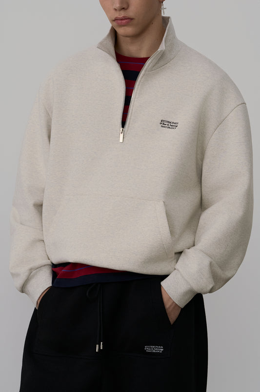 QUARTER ZIP SWEATSHIRT