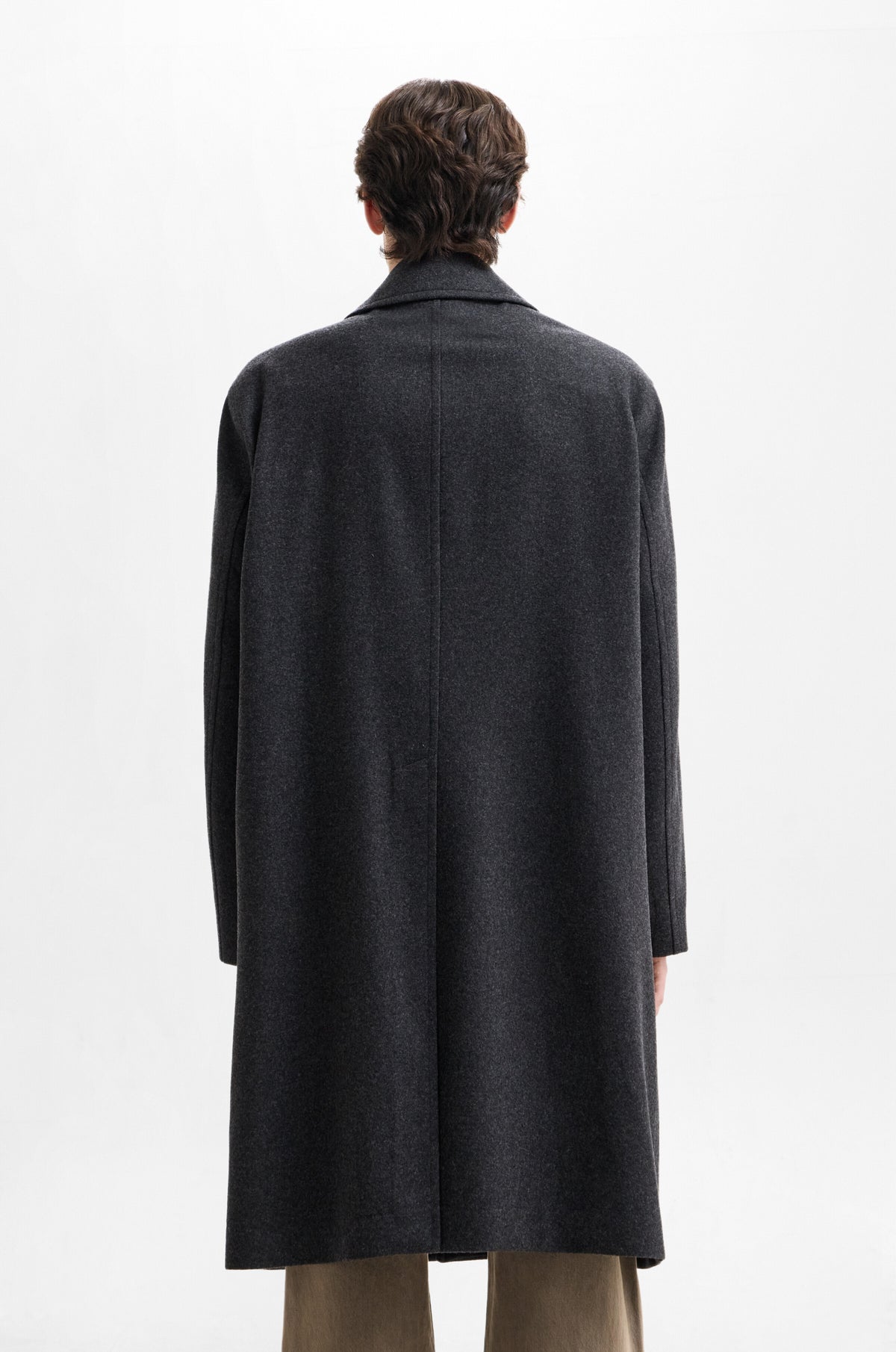 CASHMERE-BLEND HIDDEN-BUTTON COAT