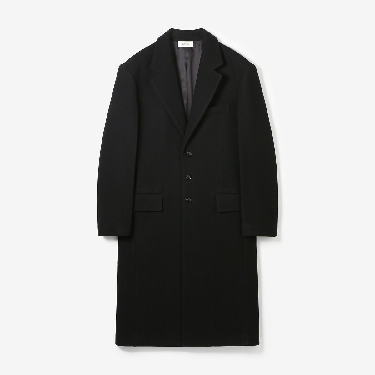 SINGLE-BREASTED 3-BUTTON COAT
