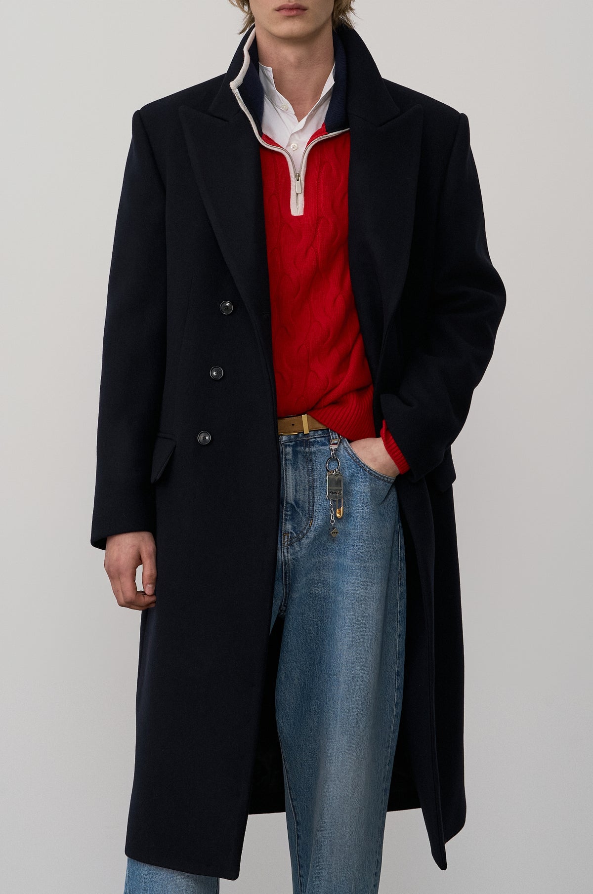 WOOL DOUBLE-BREASTED COAT