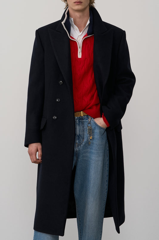WOOL DOUBLE-BREASTED COAT