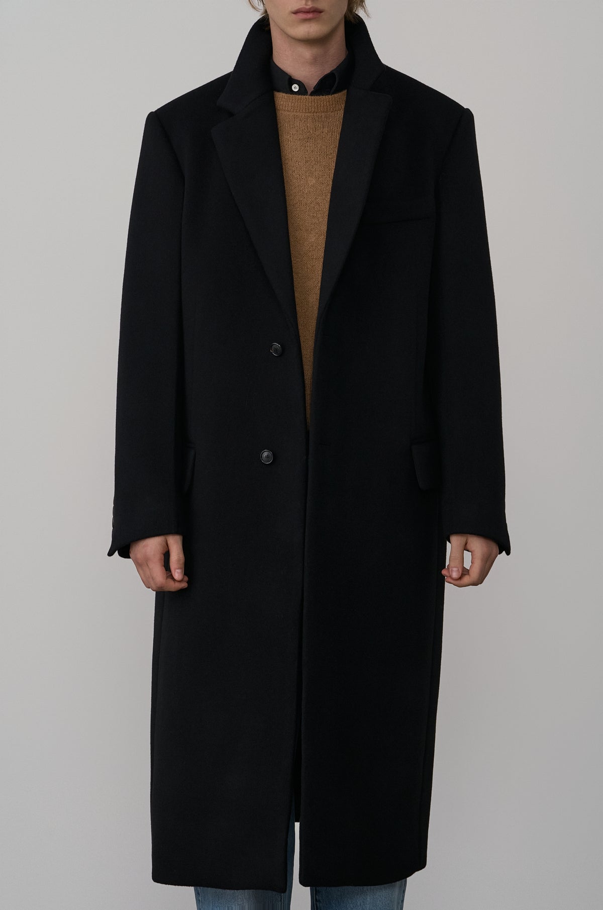 CASHMERE BLENDED SINGLE-BREASTED COAT