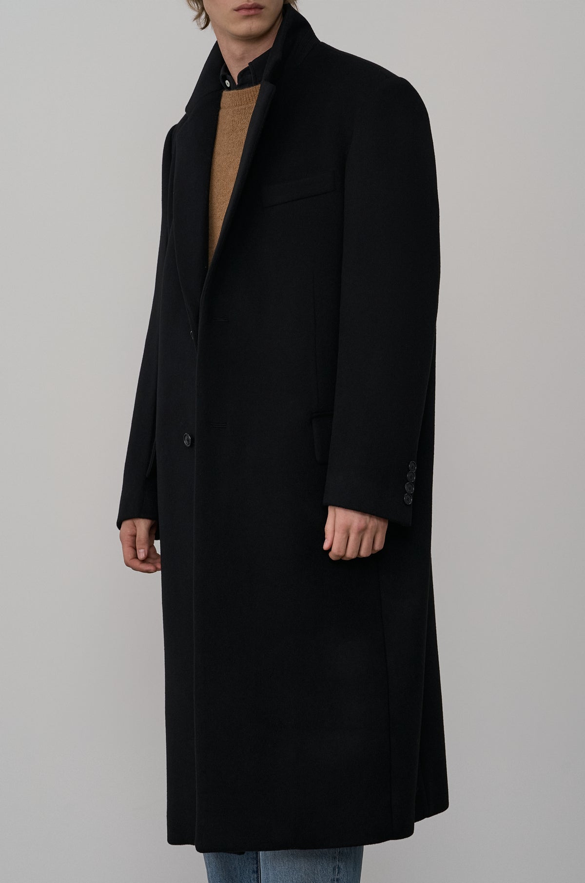 CASHMERE BLENDED SINGLE-BREASTED COAT