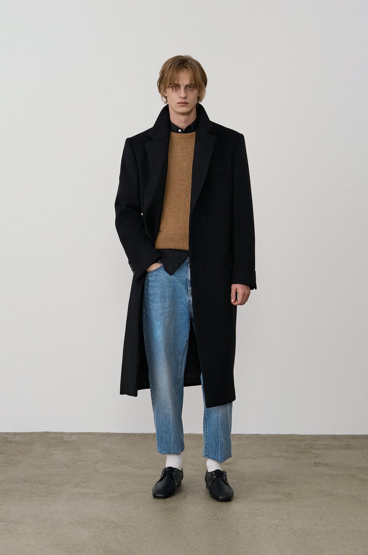 CASHMERE BLENDED SINGLE-BREASTED COAT