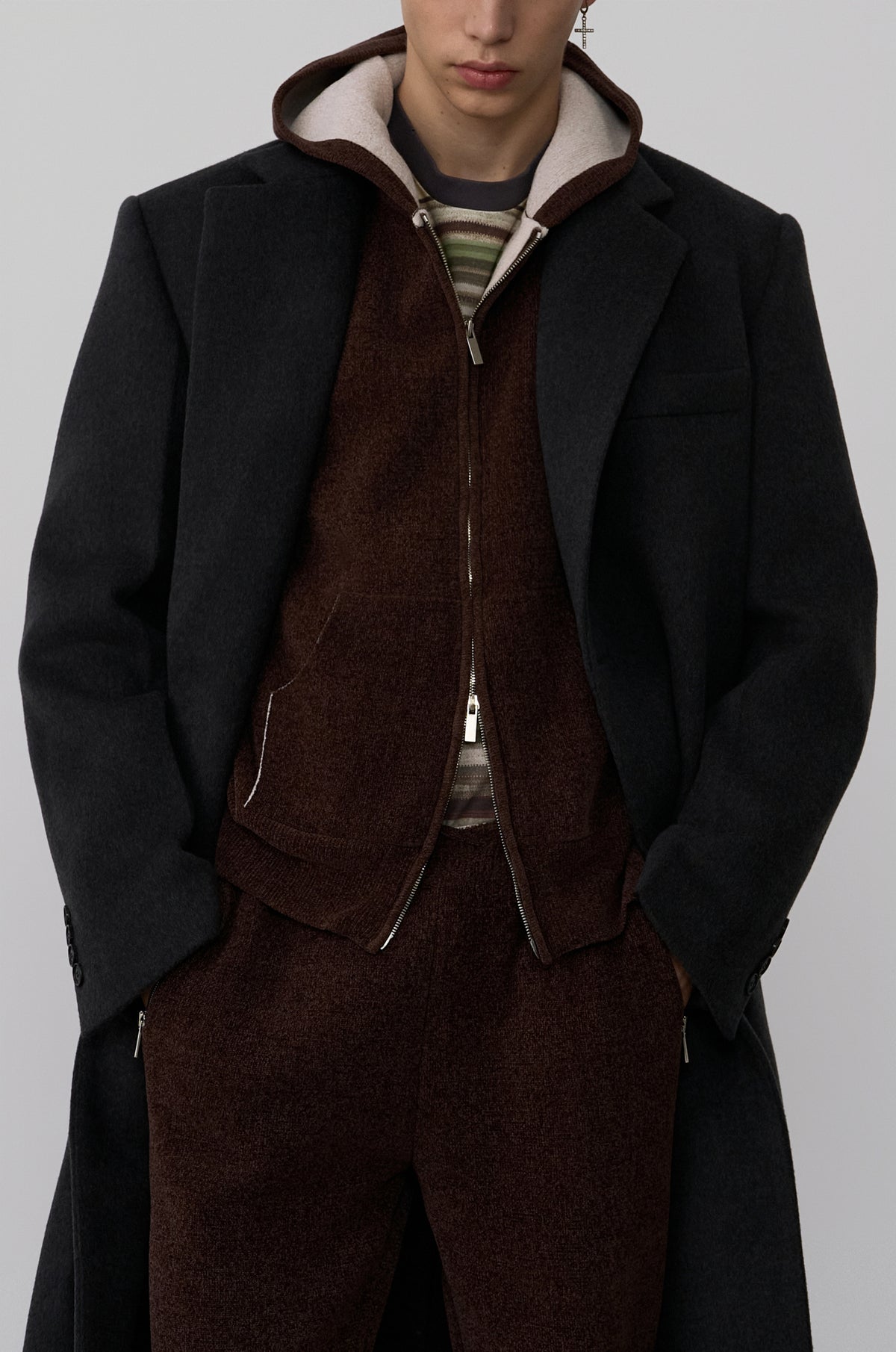 CASHMERE BLENDED SINGLE-BREASTED COAT