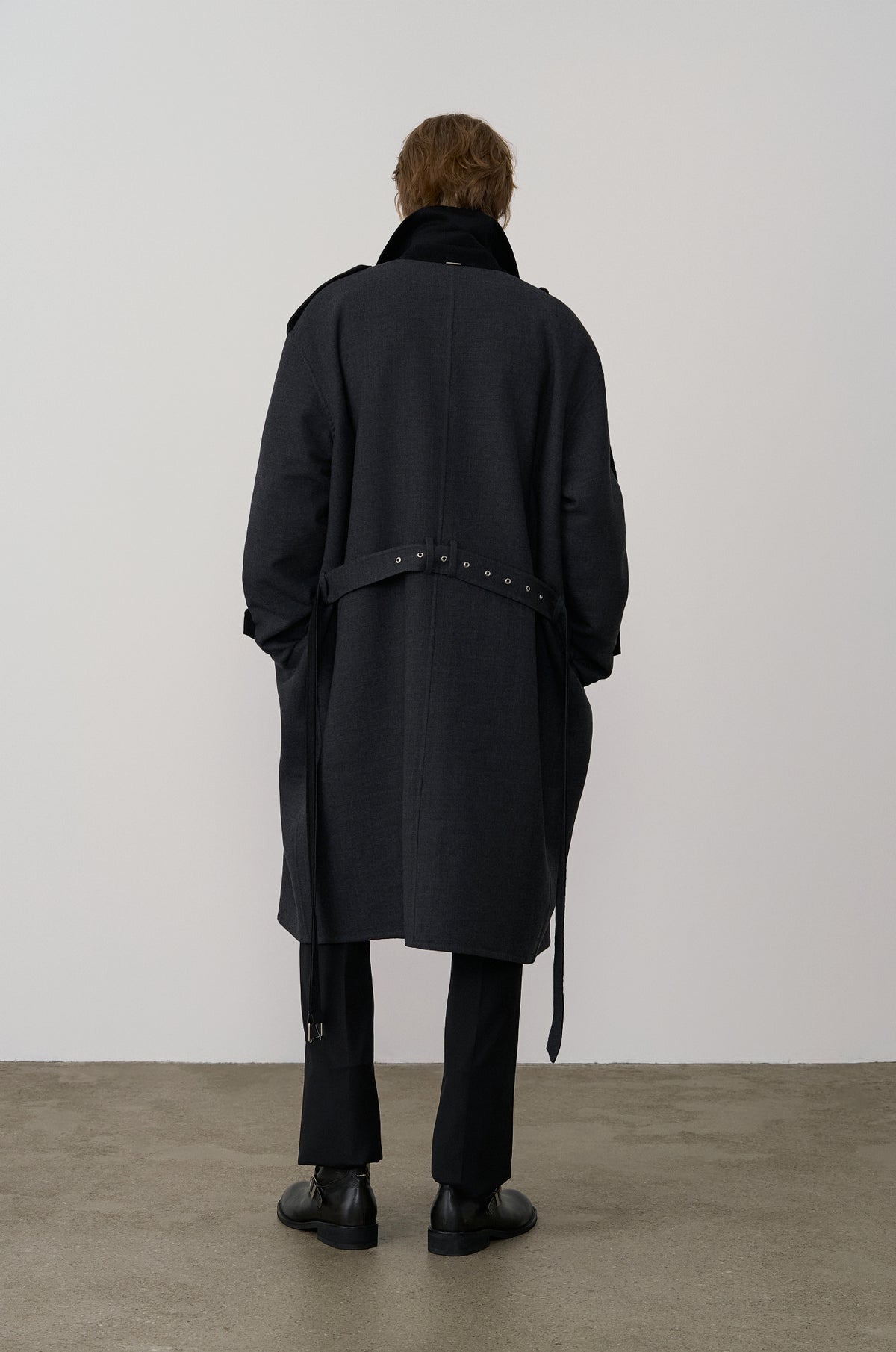 WOOL SINGLE-BREASTED TRENCH COAT