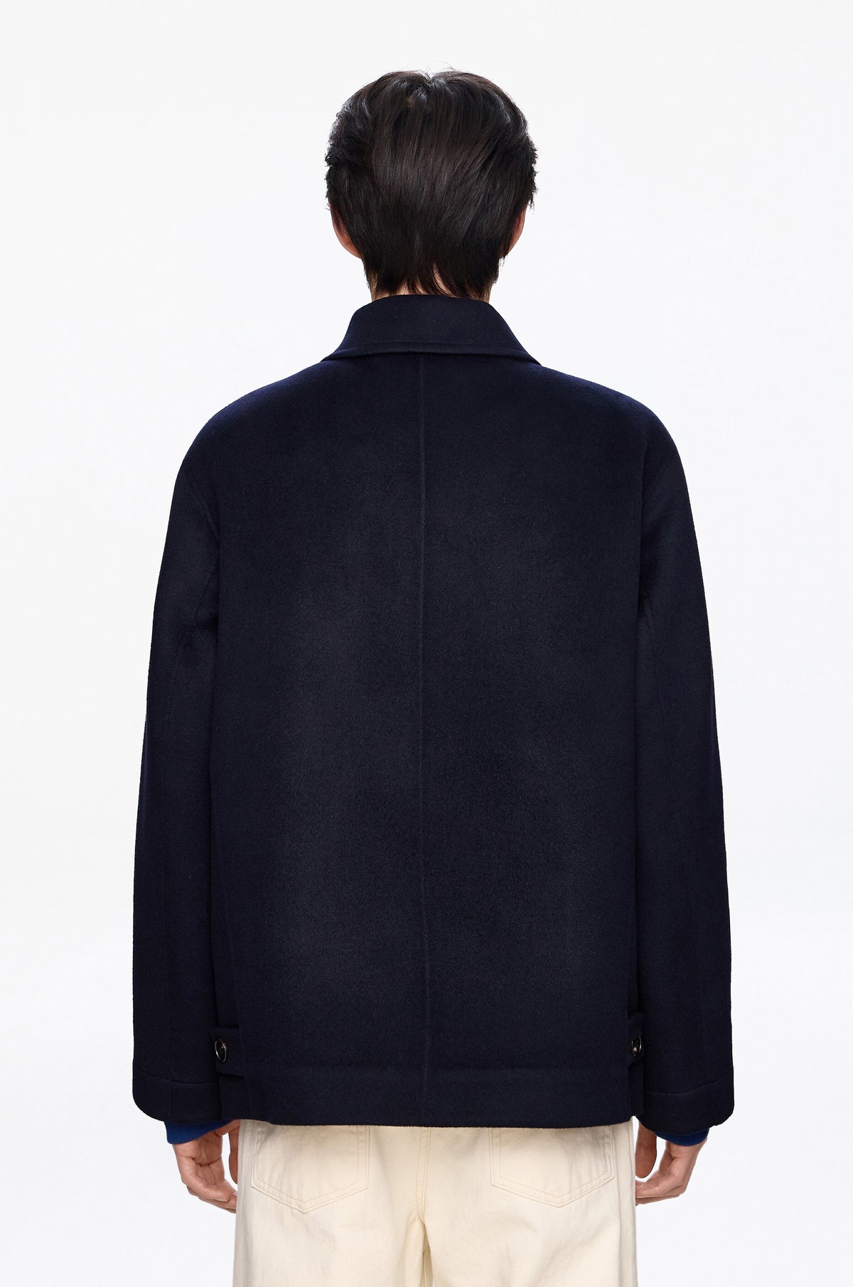 WOOL-CASHMERE DOUBLE-BREASTED PEACOAT