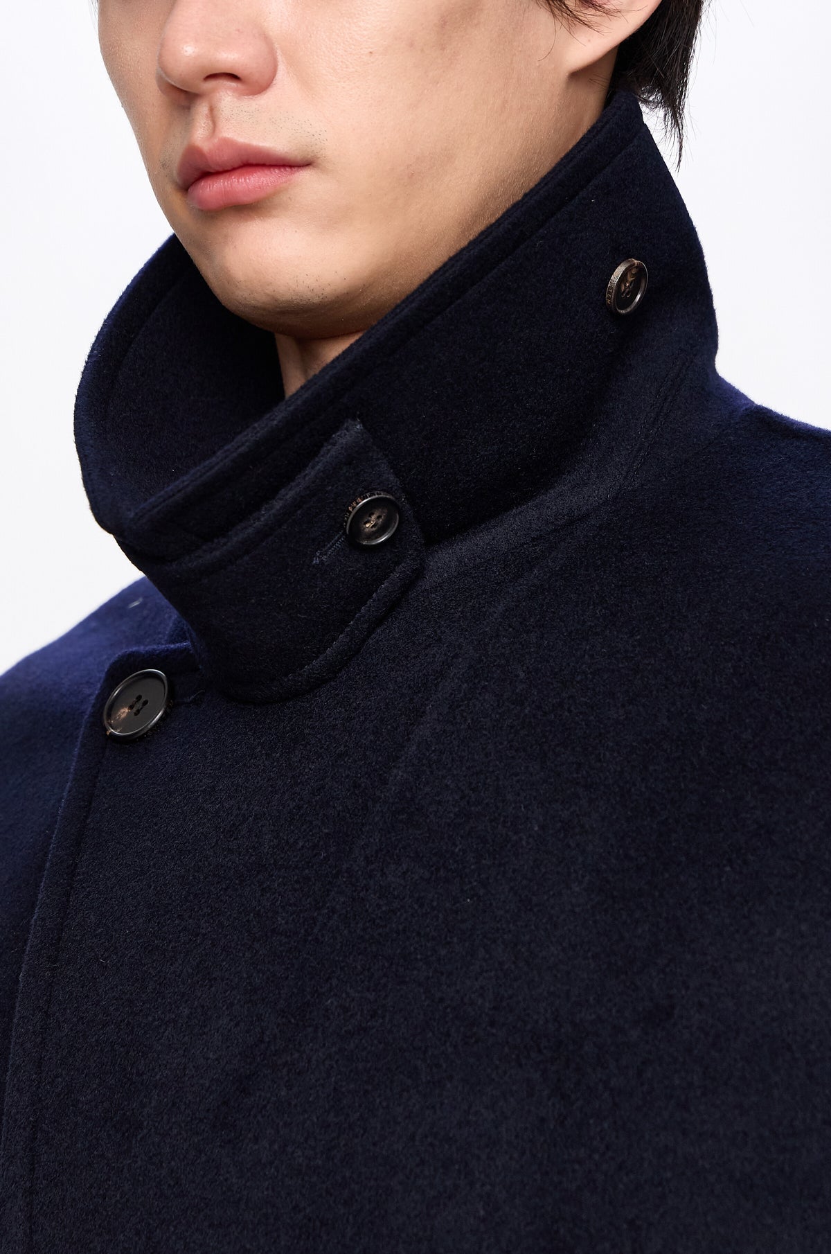 WOOL-CASHMERE DOUBLE-BREASTED PEACOAT