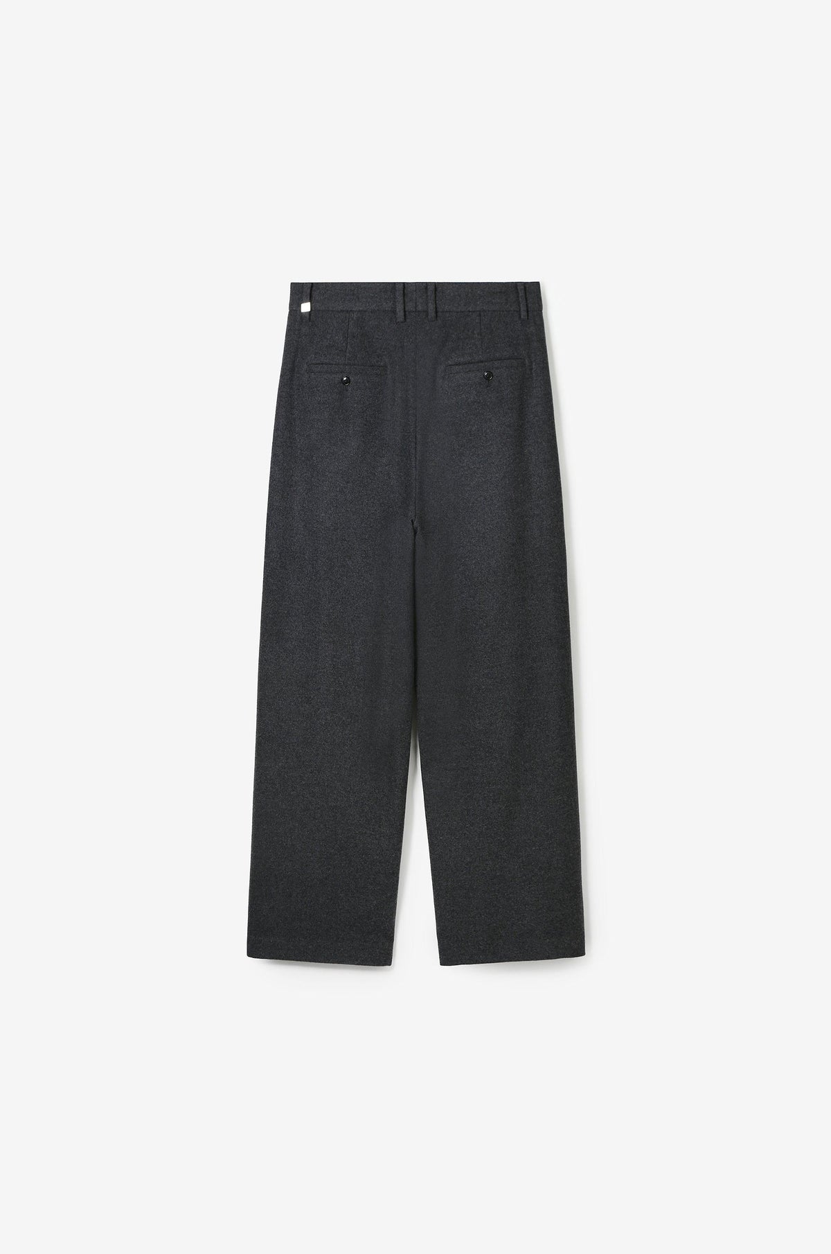WOOL DOUBLE TUCKED WIDE PANTS
