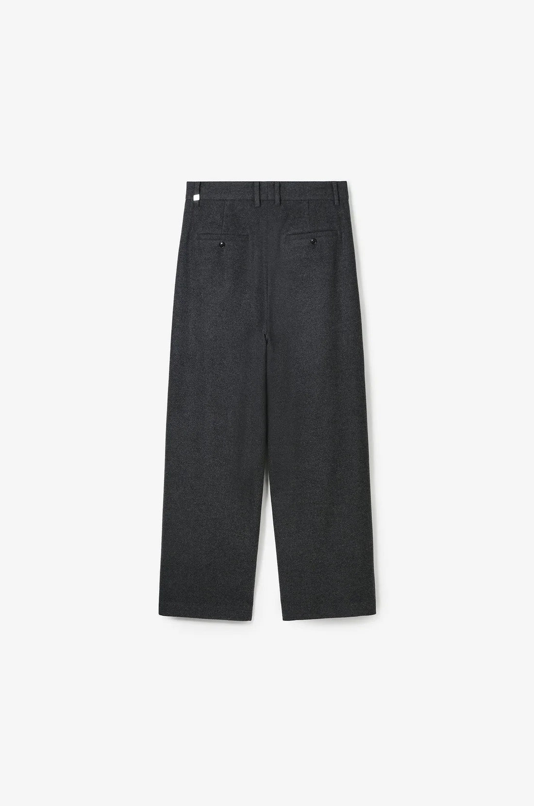 WOOL DOUBLE TUCKED WIDE PANTS
