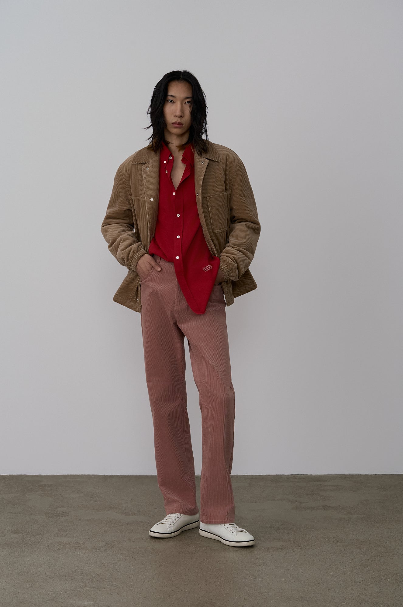 CORDUROY SLIM STRAIGHT PANTS