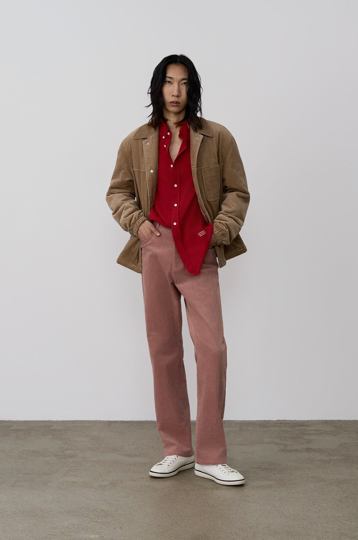 CORDUROY SLIM STRAIGHT PANTS