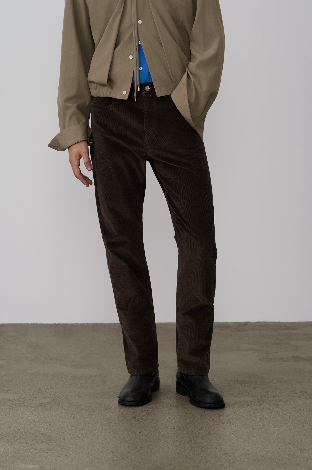 CORDUROY SLIM STRAIGHT PANTS