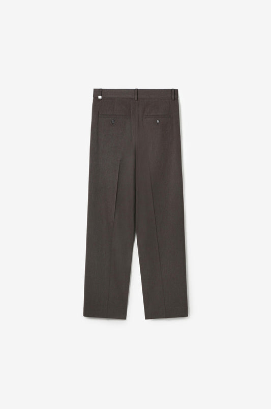 BELT LOOP-DETAILED DOUBLE TUCKED PANTS