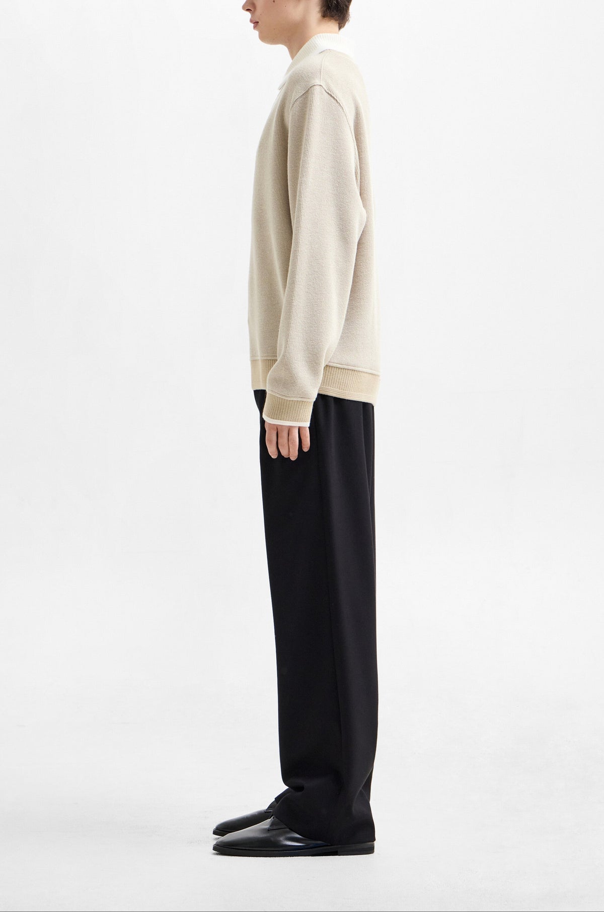 MODERN PLEATED WIDE PANTS