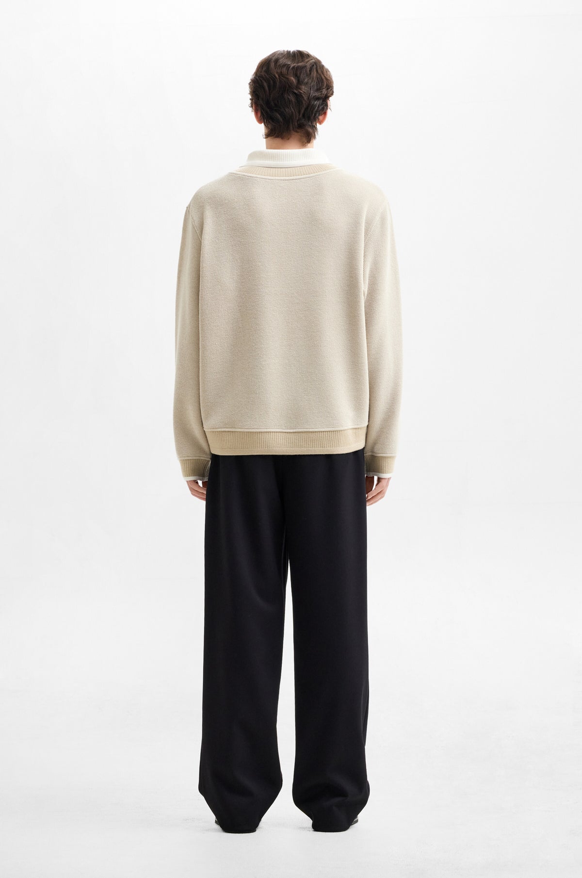 MODERN PLEATED WIDE PANTS