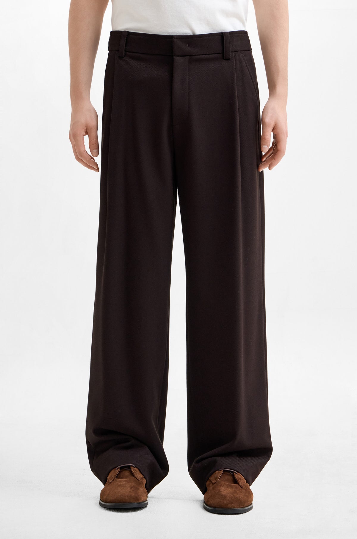 MODERN PLEATED WIDE PANTS