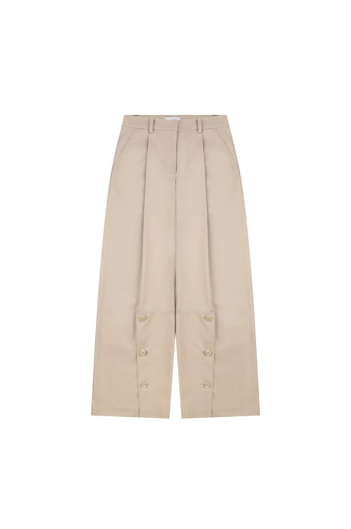 Cuffs Botton Wide Pants