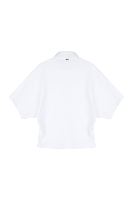 Asymmetric Pique Polo T-Shirt