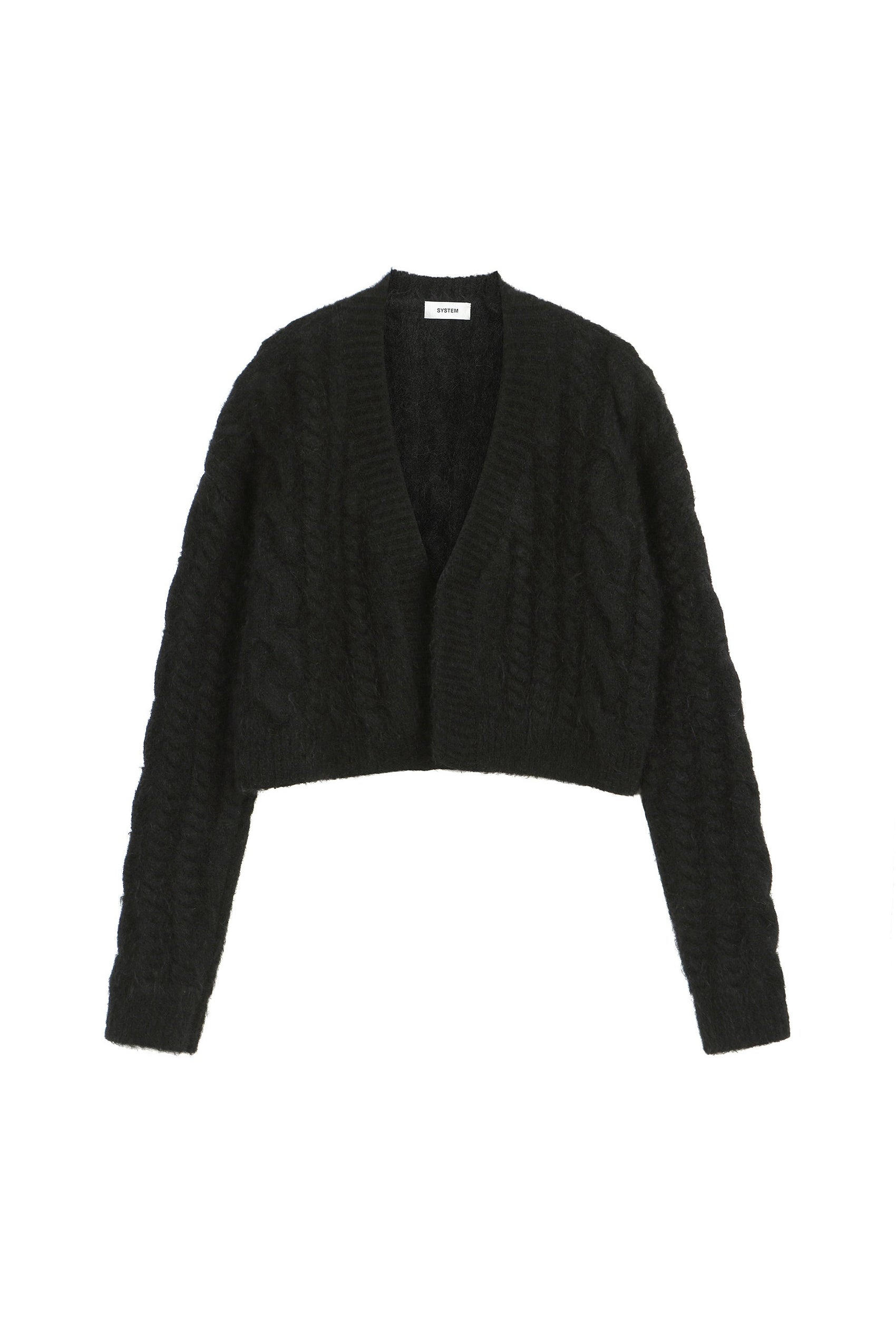 Volumed Cable Knit Cardigan